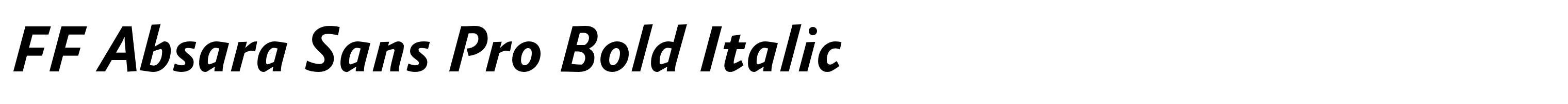 FF Absara Sans Pro Bold Italic
